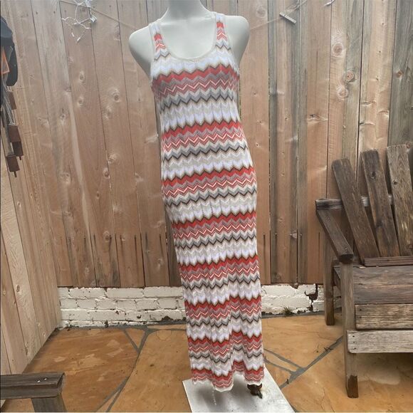 Cotton By Autumn Cashmere Italian Yarn Thin Knit Maxi Dress Size Small - Picture 1 of 6